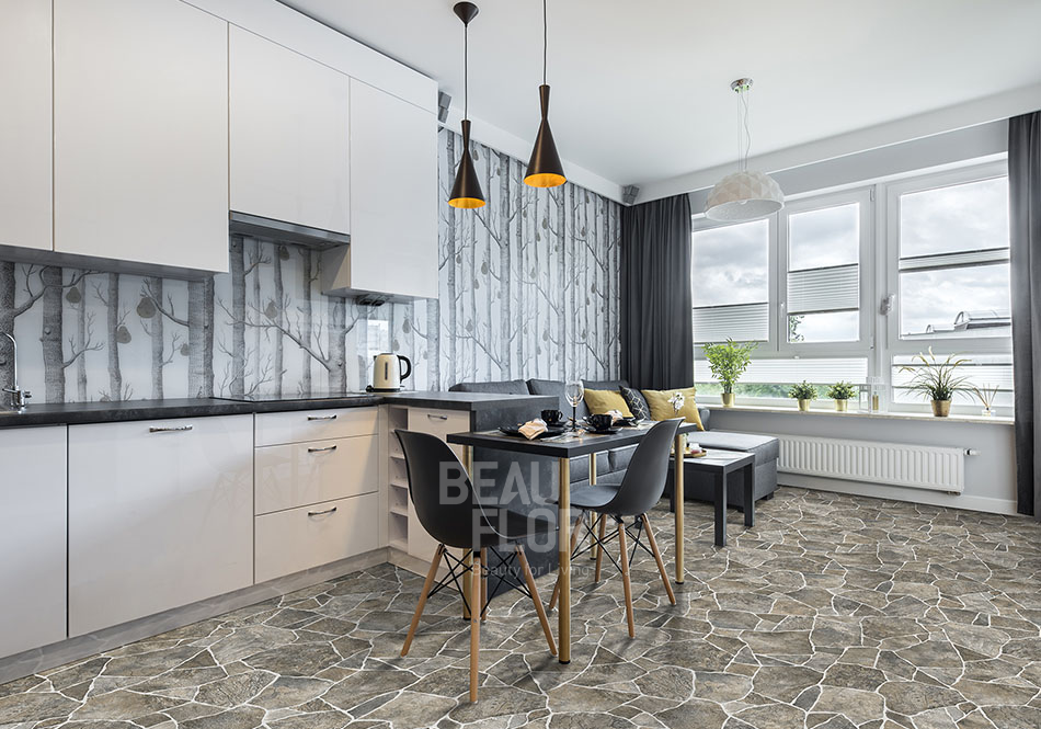 Grey Stone Look Vinyl Flooring - Beauflor - Twenty & Oak